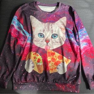 Blackmilk pizza cat long sleeve shirt